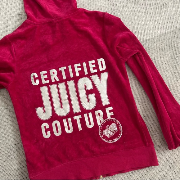 Juicy couture velvet zip up sweater - Picture 3 of 7